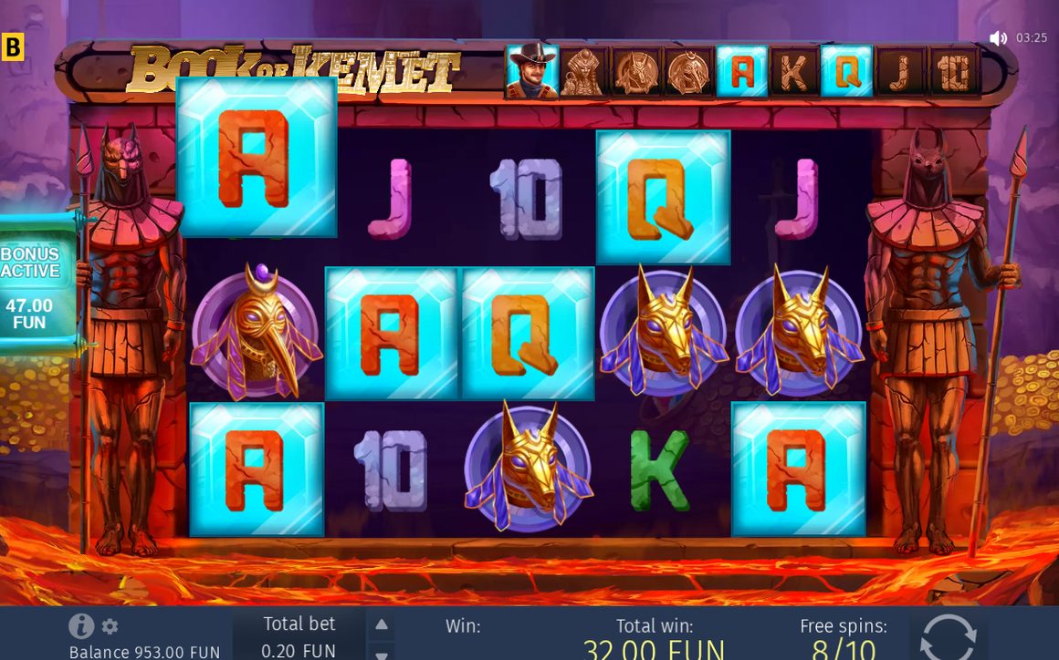 Freispiele mit cyan markiertem Expanding Symbol